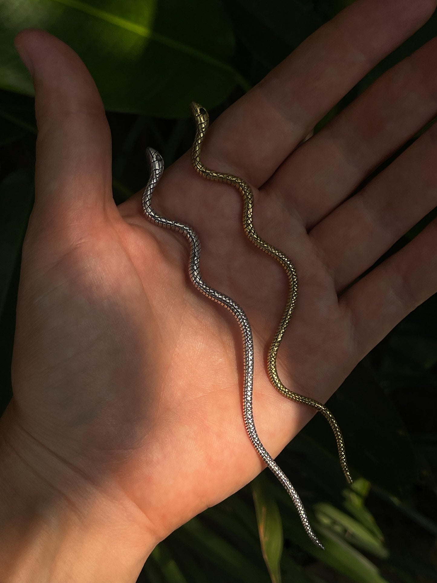 Snake Hair Pin in Brass