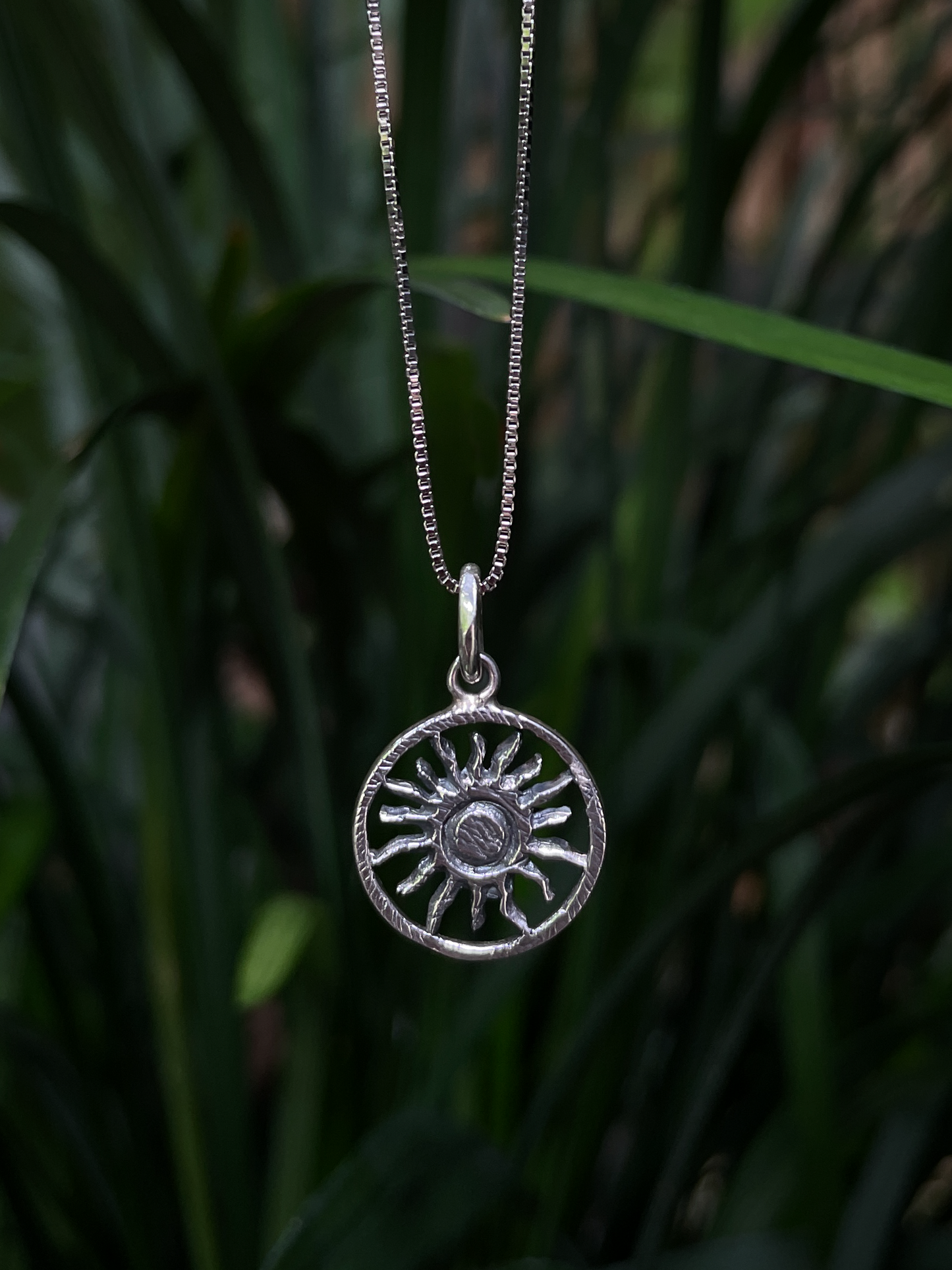 Bali Sun Charm in Silver