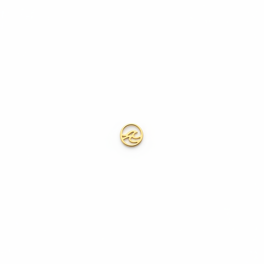 Locket Silver Pendant - Ocean Waves Charm. Brass Yin Jewelry for the Soul