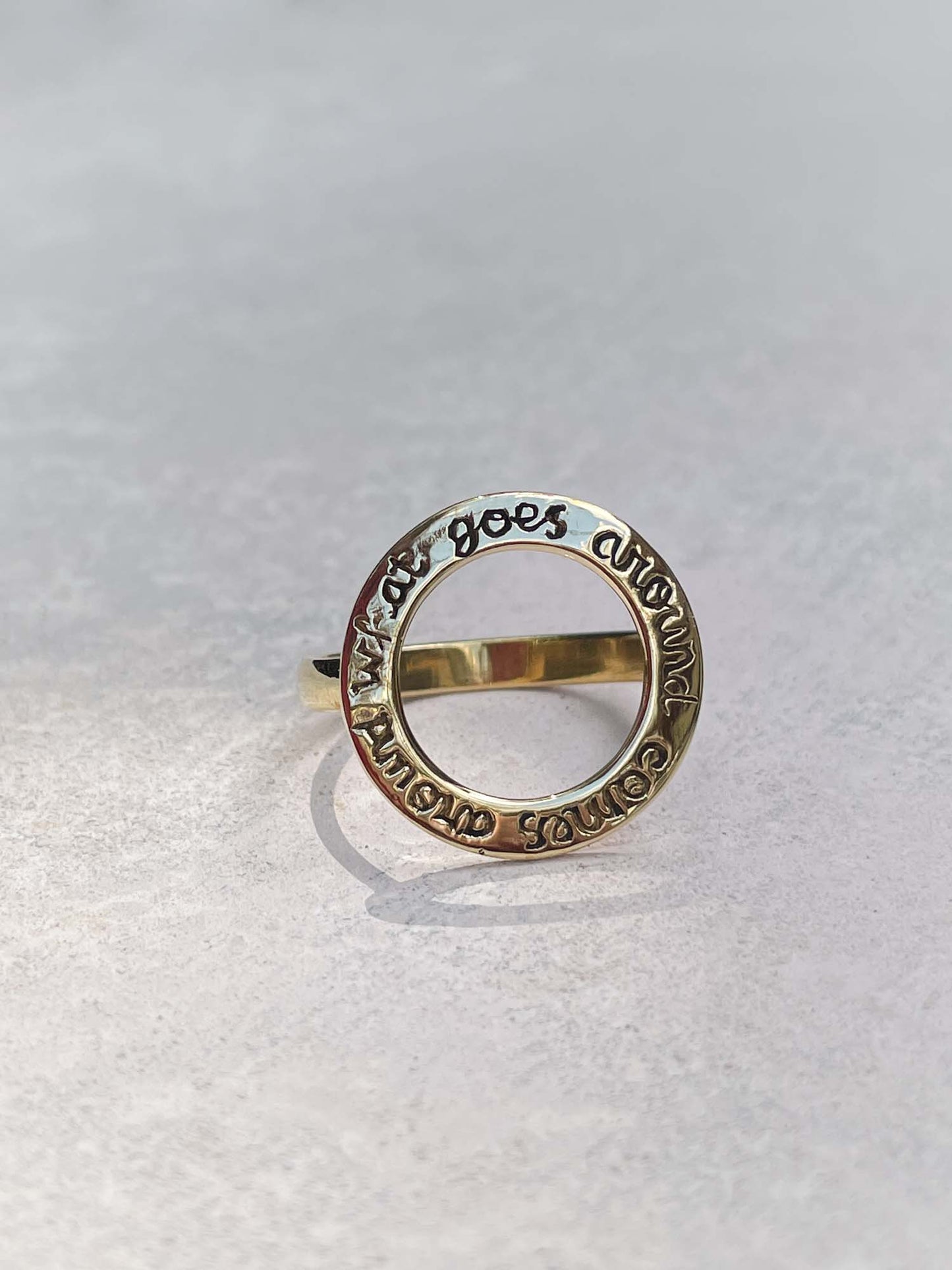 Karma Ring in Brass