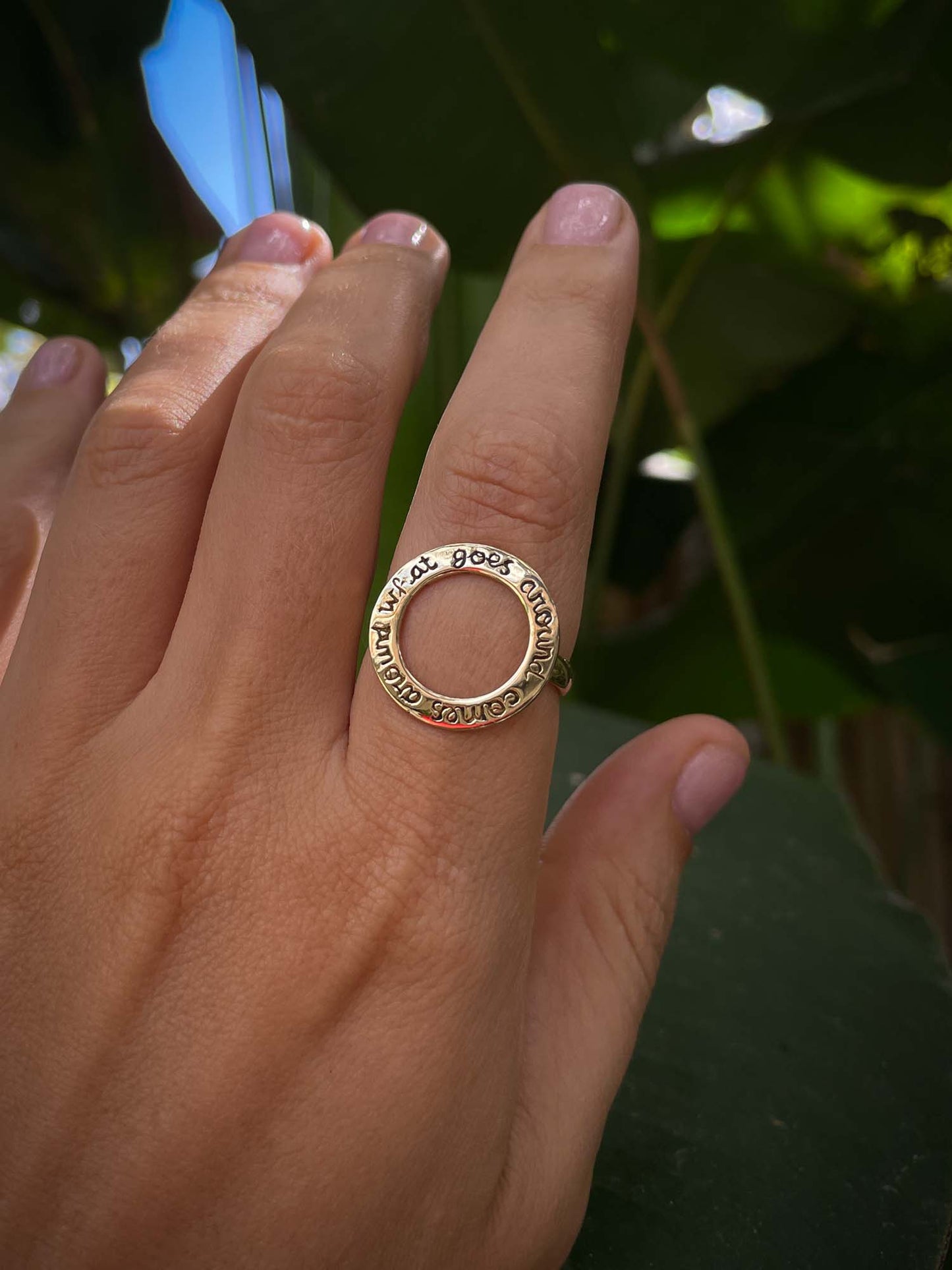 Karma Ring in Brass