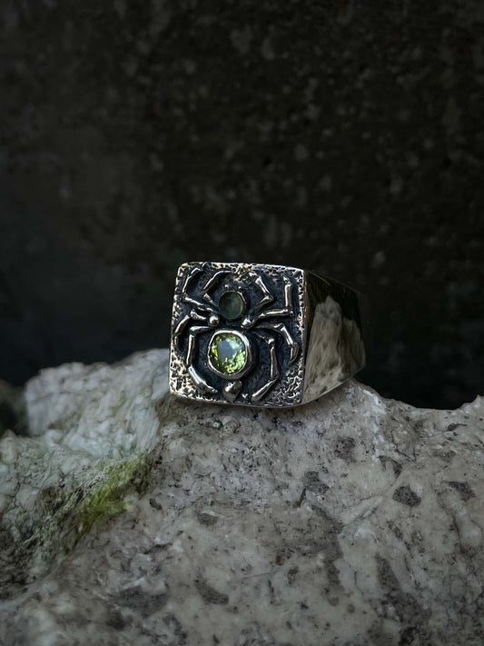 Spiderstone Ring in Silver