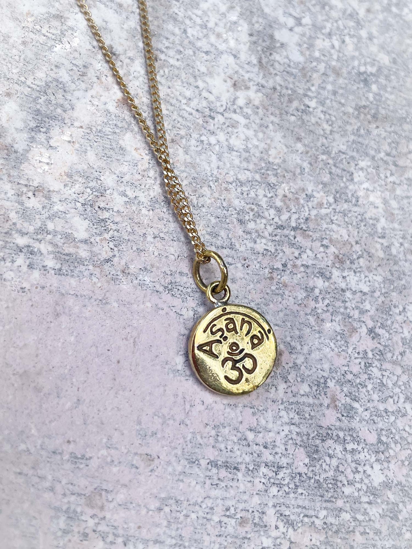 Asana Charm in Brass