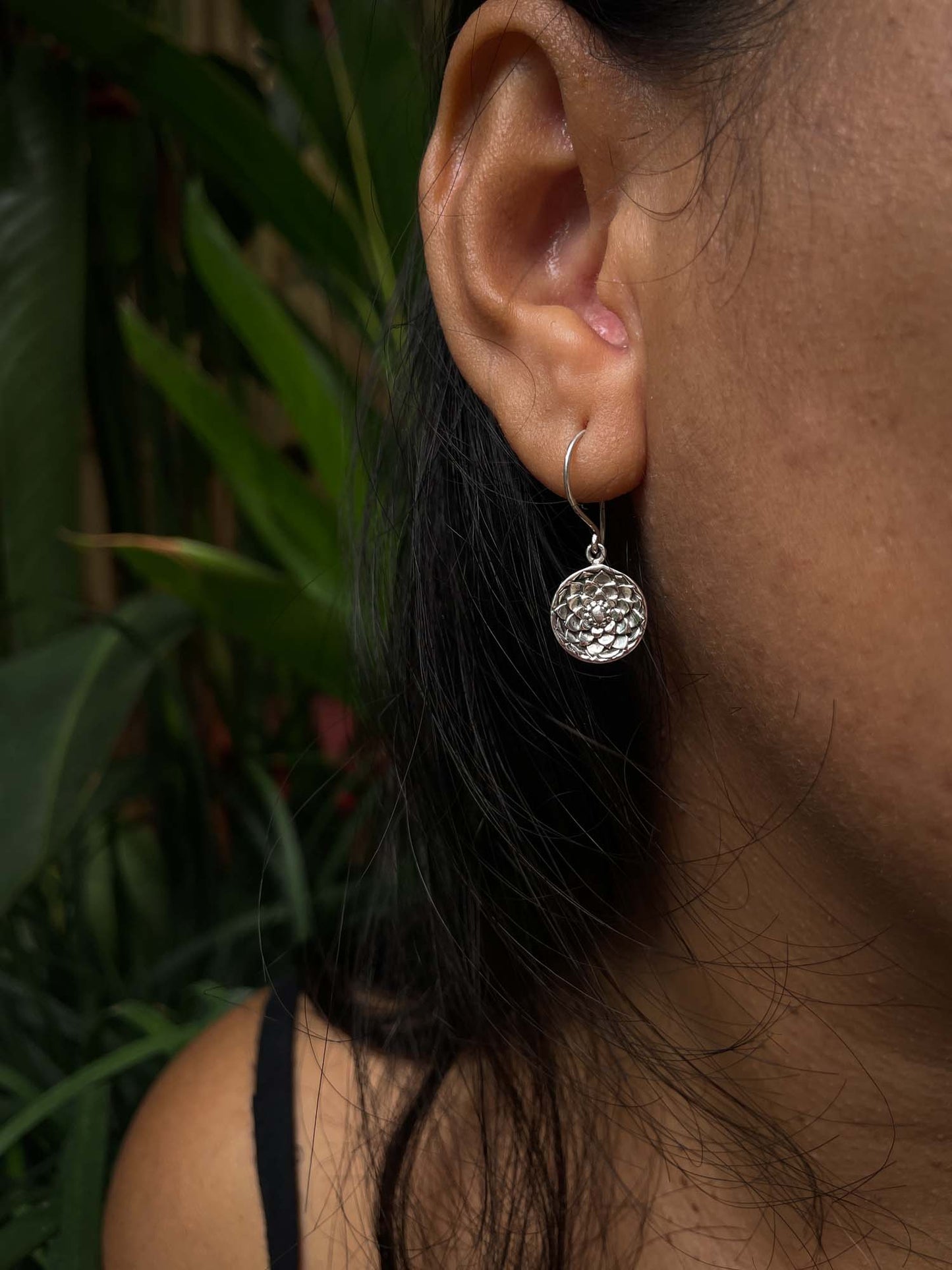 Santosha Earrings in Silver