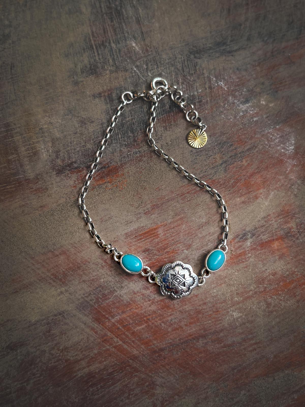 Painted Sky Bracelet in Silver & Brass