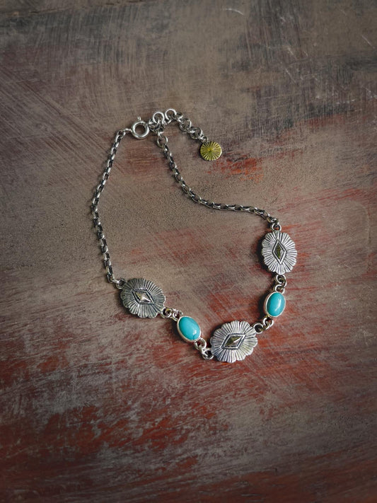 Desert Sky Bracelet in Silver & Brass