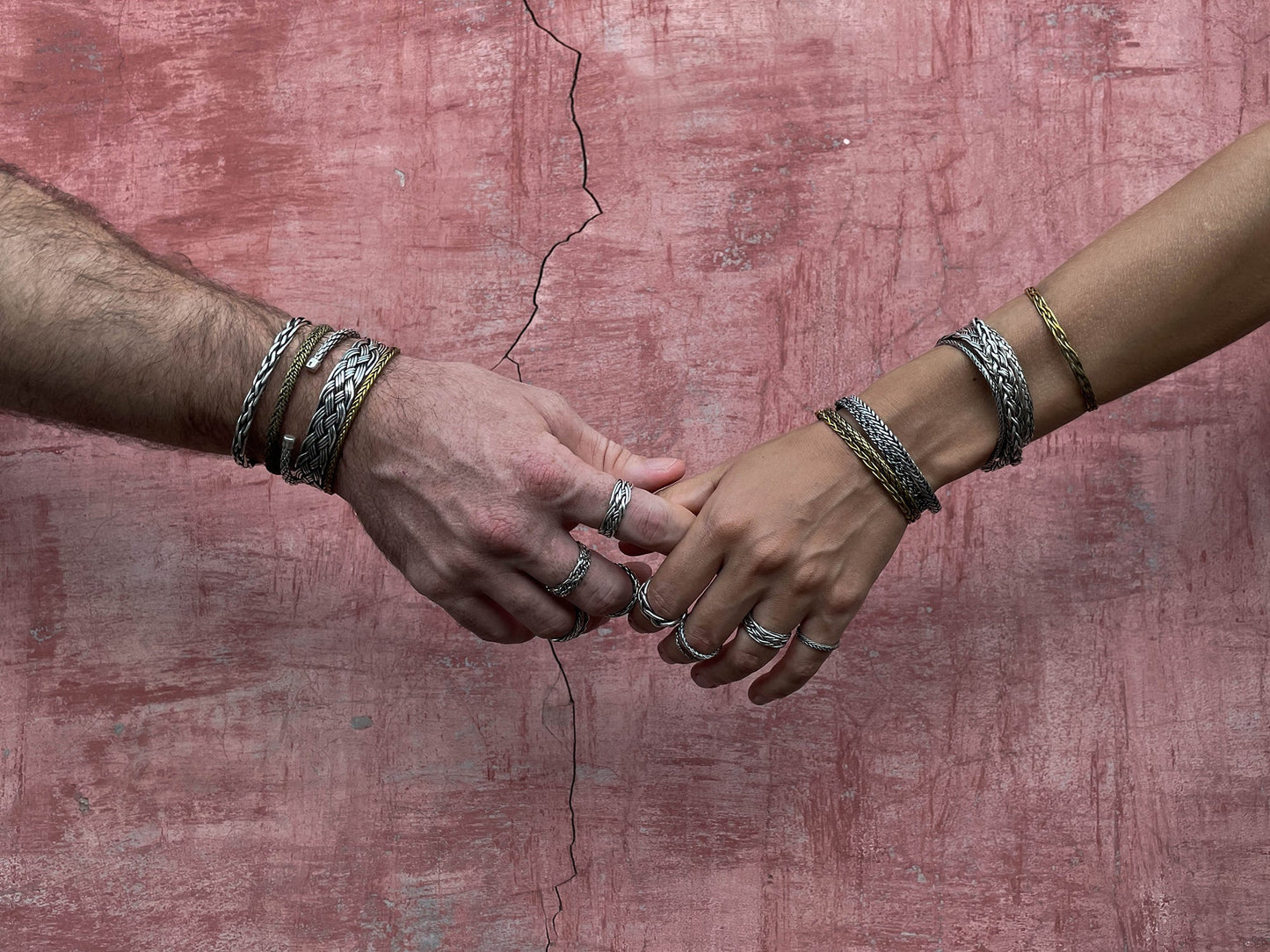 Open Weaving Silver Ring