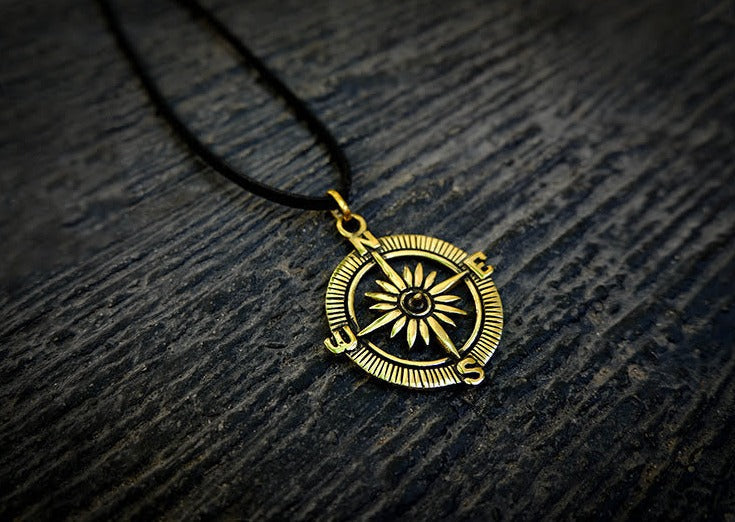 Compass Brass Pendant