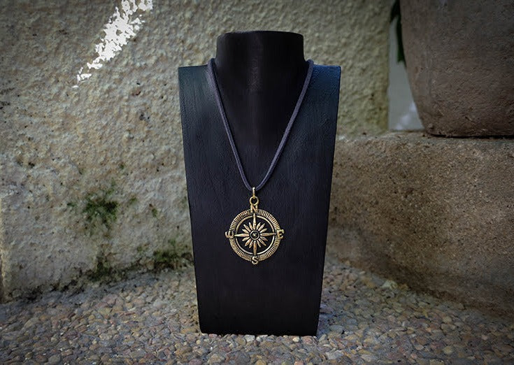 Compass Brass Pendant