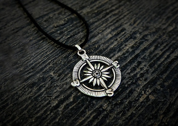 Compass Silver Pendant