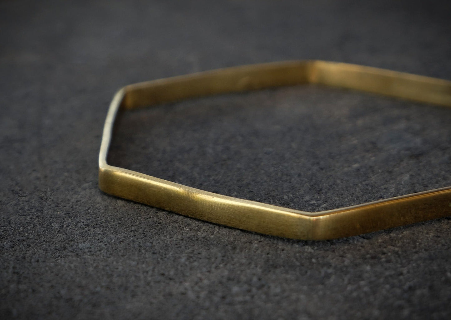 Hexagon Brass Bangle