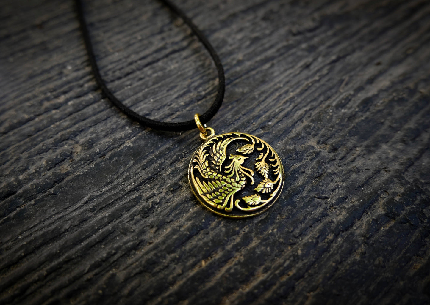 Phoenix Brass Pendant