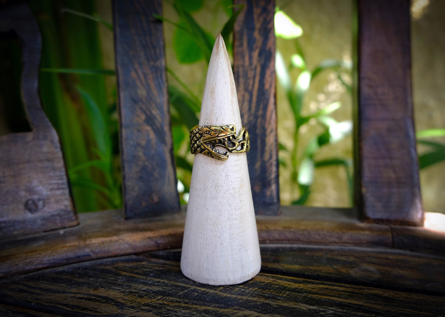 Fire Dragon Brass Ring