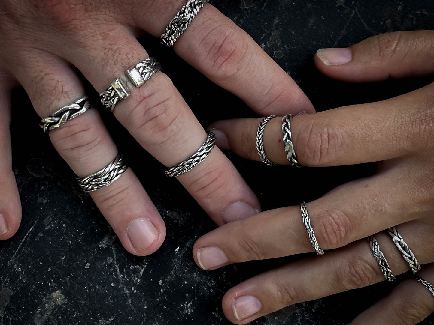 Open Weaving Silver Ring